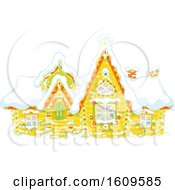 Poster, Art Print Of Fairy Tale Log House With Snow