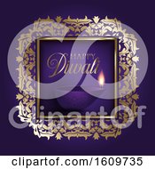 Gold And Purple Diwali Background