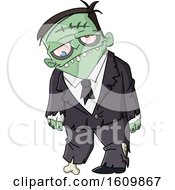 Poster, Art Print Of Male Zombie In A Suit