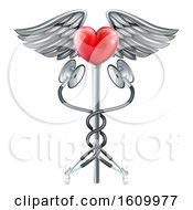 Heart Caduceus Stethoscope Medical Icon Concept by AtStockIllustration