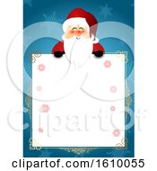 Poster, Art Print Of Christmas Sign With Santa