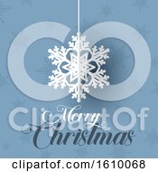 Poster, Art Print Of Christmas Snowflake Background