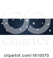 Poster, Art Print Of Blue Christmas Or Winter Website Banner