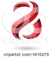 Clipart Of A Red Lined Snake Shaped Letter A Design Royalty Free Vector Illustration by cidepix