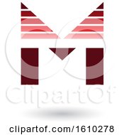 Poster, Art Print Of Striped Red Letter M