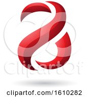 Clipart Of A Red Snake Shaped Letter A Design Royalty Free Vector Illustration by cidepix