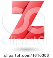 Clipart Of A Red Folded Paper Styled Letter Z Royalty Free Vector Illustration