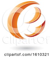 Clipart Of An Orange Letter E Royalty Free Vector Illustration by cidepix