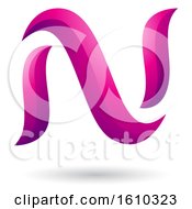 Poster, Art Print Of Magenta Letter N