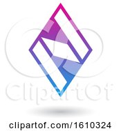Clipart Of A Magenta And Blue Letter N Royalty Free Vector Illustration