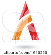 Clipart Of A Red And Orange Letter A Design Royalty Free Vector Illustration