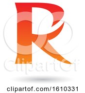 Poster, Art Print Of Gradient Red And Orange Letter R