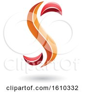 Poster, Art Print Of Red And Orange Letter S