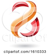 Clipart Of A Red And Orange Snake Shaped Letter A Design Royalty Free Vector Illustration by cidepix