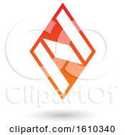 Clipart Of A Red And Orange Letter N Royalty Free Vector Illustration