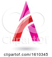 Clipart Of A Red And Pink Letter A Design Royalty Free Vector Illustration