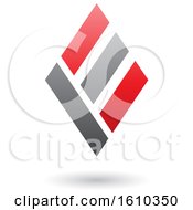 Clipart Of A Red And Gray Letter E Royalty Free Vector Illustration