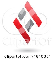 Clipart Of A Red And Gray Letter A Royalty Free Vector Illustration