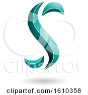 Poster, Art Print Of Persian Green Letter S