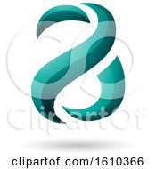 Clipart Of A Turquoise Snake Shaped Letter A Design Royalty Free Vector Illustration by cidepix