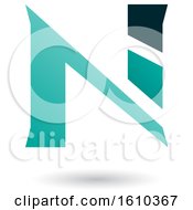 Clipart Of A Persian Green Letter N Royalty Free Vector Illustration