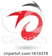 Clipart Of A Red And Gray Twister Royalty Free Vector Illustration