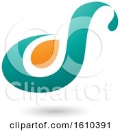 Clipart Of A Persian Green And Orange Letter S Royalty Free Vector Illustration