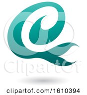 Clipart Of A Persian Green Letter E Royalty Free Vector Illustration