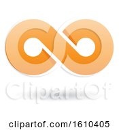 Clipart Of An Orange Infinity Symbol Royalty Free Vector Illustration
