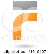 Poster, Art Print Of Orange And Gray Letter F