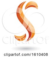 Poster, Art Print Of Orange Letter S