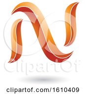 Poster, Art Print Of Orange Letter N