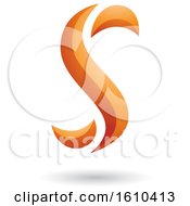 Poster, Art Print Of Orange Letter S