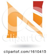 Clipart Of An Orange Letter N Royalty Free Vector Illustration