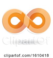 Clipart Of An Orange Infinity Symbol Royalty Free Vector Illustration