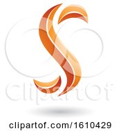 Poster, Art Print Of Orange Letter S