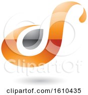 Poster, Art Print Of Orange And Gray Letter S