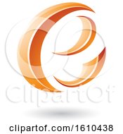 Clipart Of An Orange Letter E Royalty Free Vector Illustration
