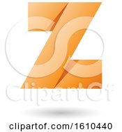 Poster, Art Print Of Orange Folded Paper Styled Letter Z