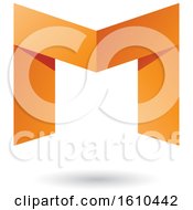 Poster, Art Print Of Folded Paper Orange Letter M