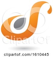 Clipart Of An Orange And Gray Letter S Royalty Free Vector Illustration