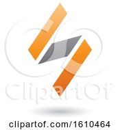 Poster, Art Print Of Orange And Gray Letter S