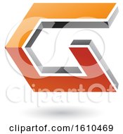 Poster, Art Print Of Gray And Orange Angled Letter G