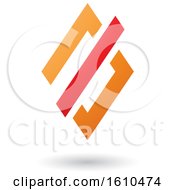 Clipart Of A Red And Orange Diamond Royalty Free Vector Illustration