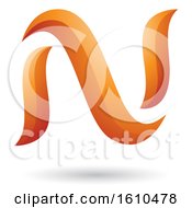 Poster, Art Print Of Orange Letter N