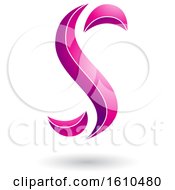 Poster, Art Print Of Magenta Letter S