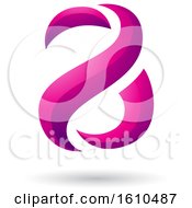 Clipart Of A Magenta Snake Shaped Letter A Design Royalty Free Vector Illustration