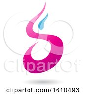Poster, Art Print Of Magenta And Blue Letter S
