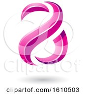Clipart Of A Magenta Glossy Snake Shaped Letter A Design Royalty Free Vector Illustration