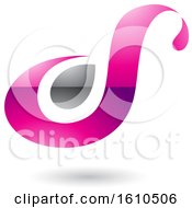 Poster, Art Print Of Magenta And Gray Letter S